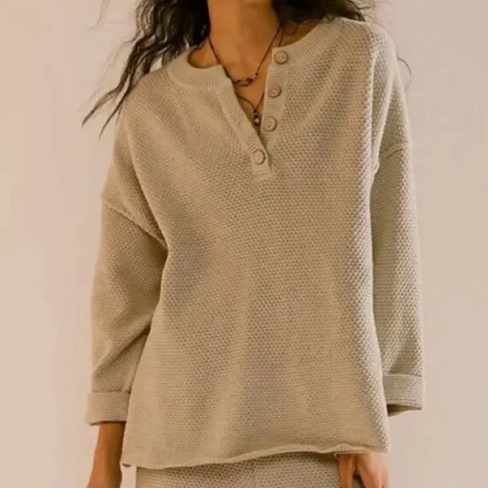 Free People FP Beach | Waffle Knit Henley